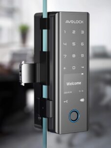 Khóa vân tay Avolock AK26 kẹp trên cửa kính cường lực không cần khoan kính.