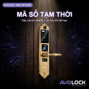 Cách tạo mã số tạm thời trên khóa vân tay Avolock cho khách