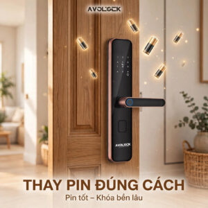 Cách thay pin khóa vân tay Avolock đúng cách, pin nào tốt