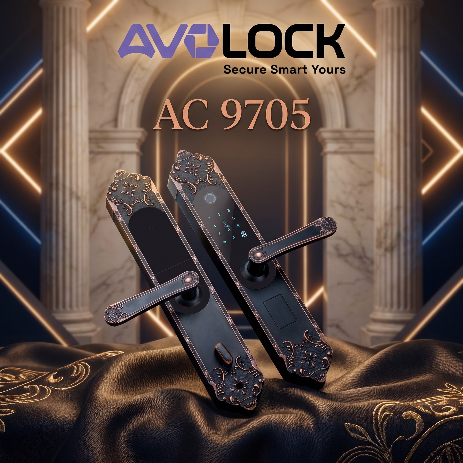 Khóa tân cổ điển Avolock AC9705 — phân khúc biệt thự, giá trị đơn hàng cao nhất