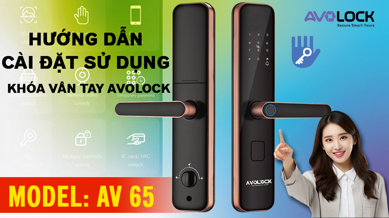 Avah Lock Hướng dẫn cài đặt sử dụng KHÓA AVOLOCK AV-65 | Khóa Cửa Vân Tay Thông ...