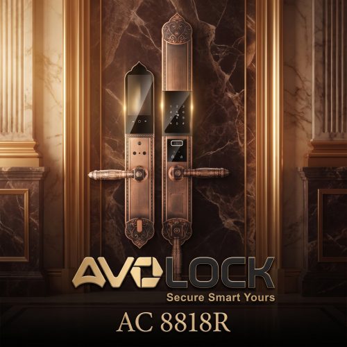 Khóa cửa thông minh tân cổ điển cao cấp Avolock AC 8818R – Face ID 3D, nhận diện lòng bàn tay, giải pháp bảo mật toàn diện cho biệt thự