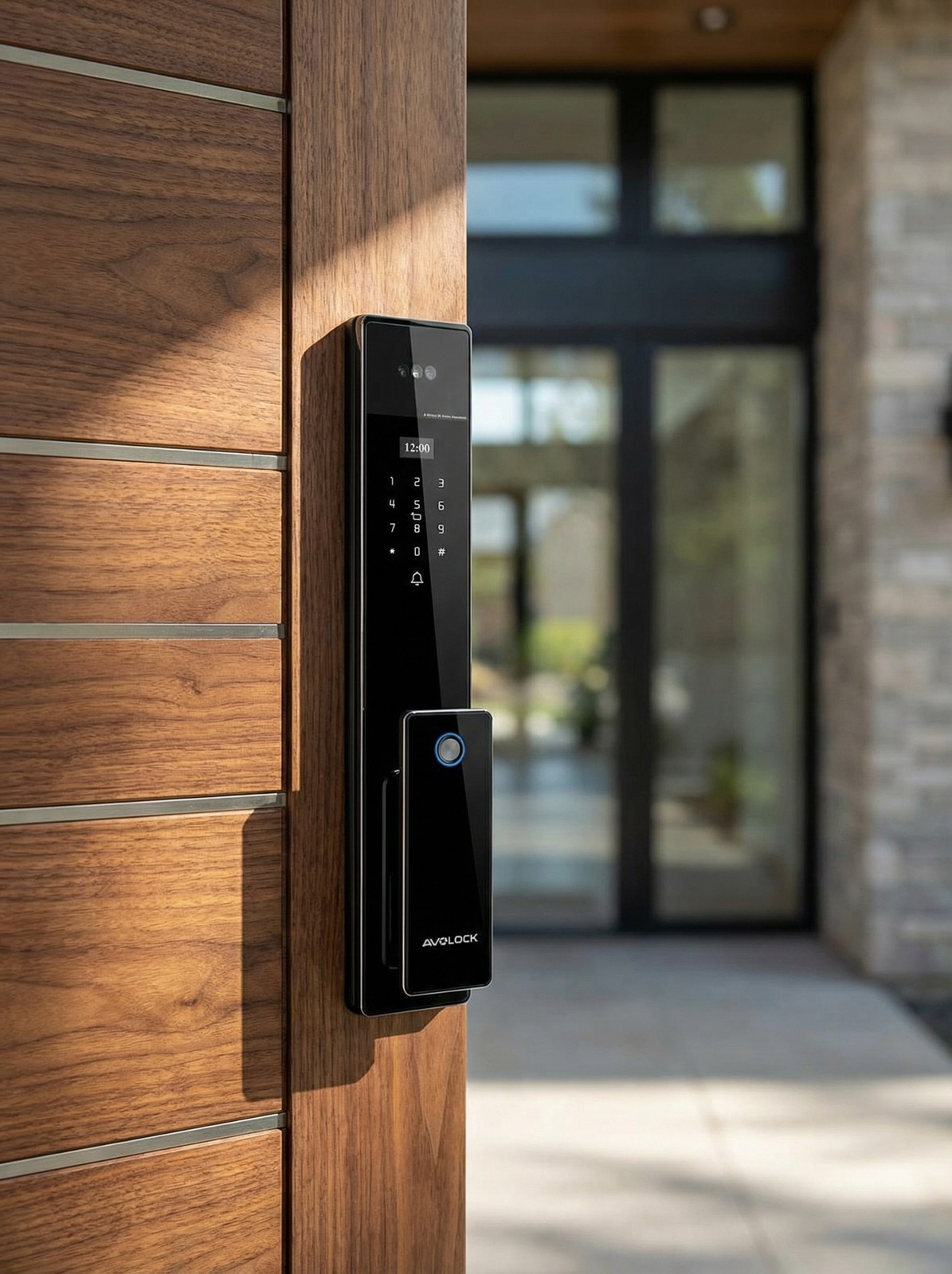 Khóa vân tay Avolock AL 70FRVT lắp trên cửa gỗ tiết kiệm pin bền bỉ