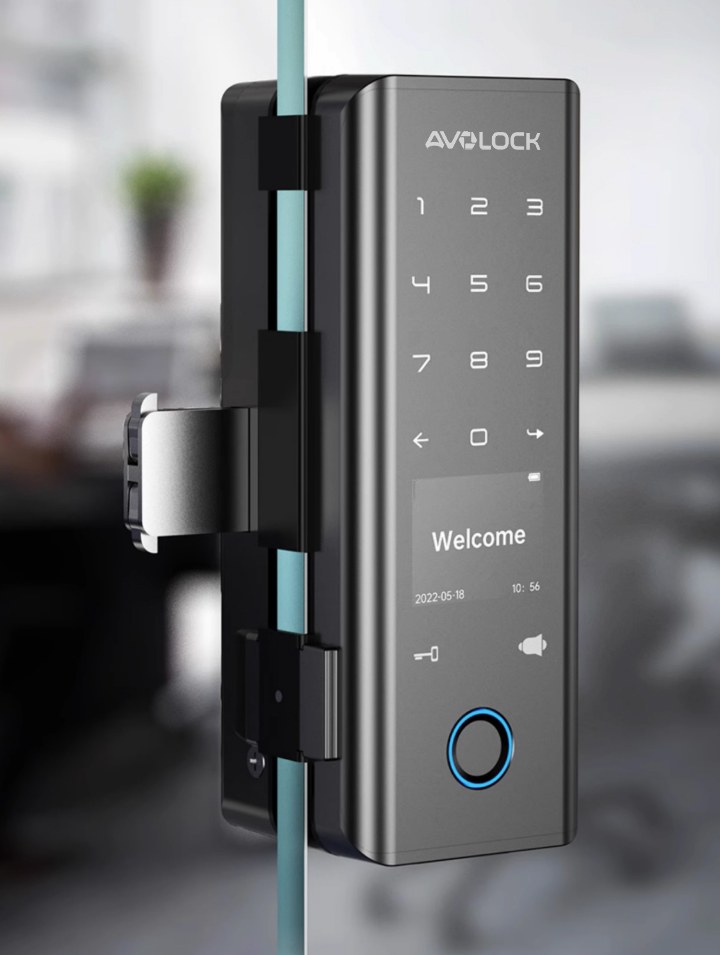 Khóa vân tay Avolock AK26 kẹp trên cửa kính cường lực không cần khoan kính
