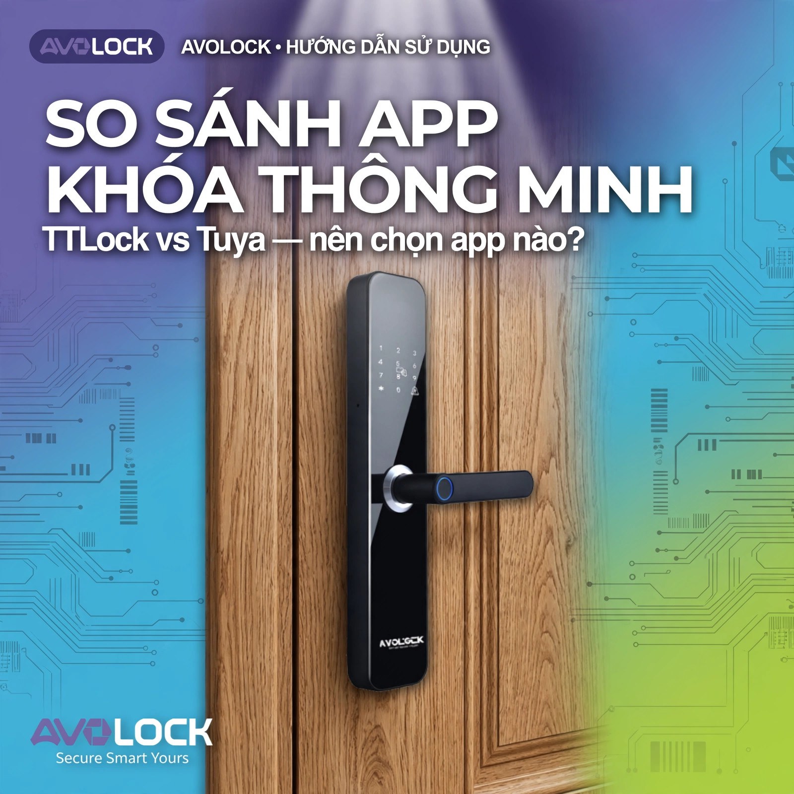 So sánh giao diện app TTLock và Tuya quản lý khóa thông minh — mở cửa bằng điện thoại, cấp mã tạm thời cho khách