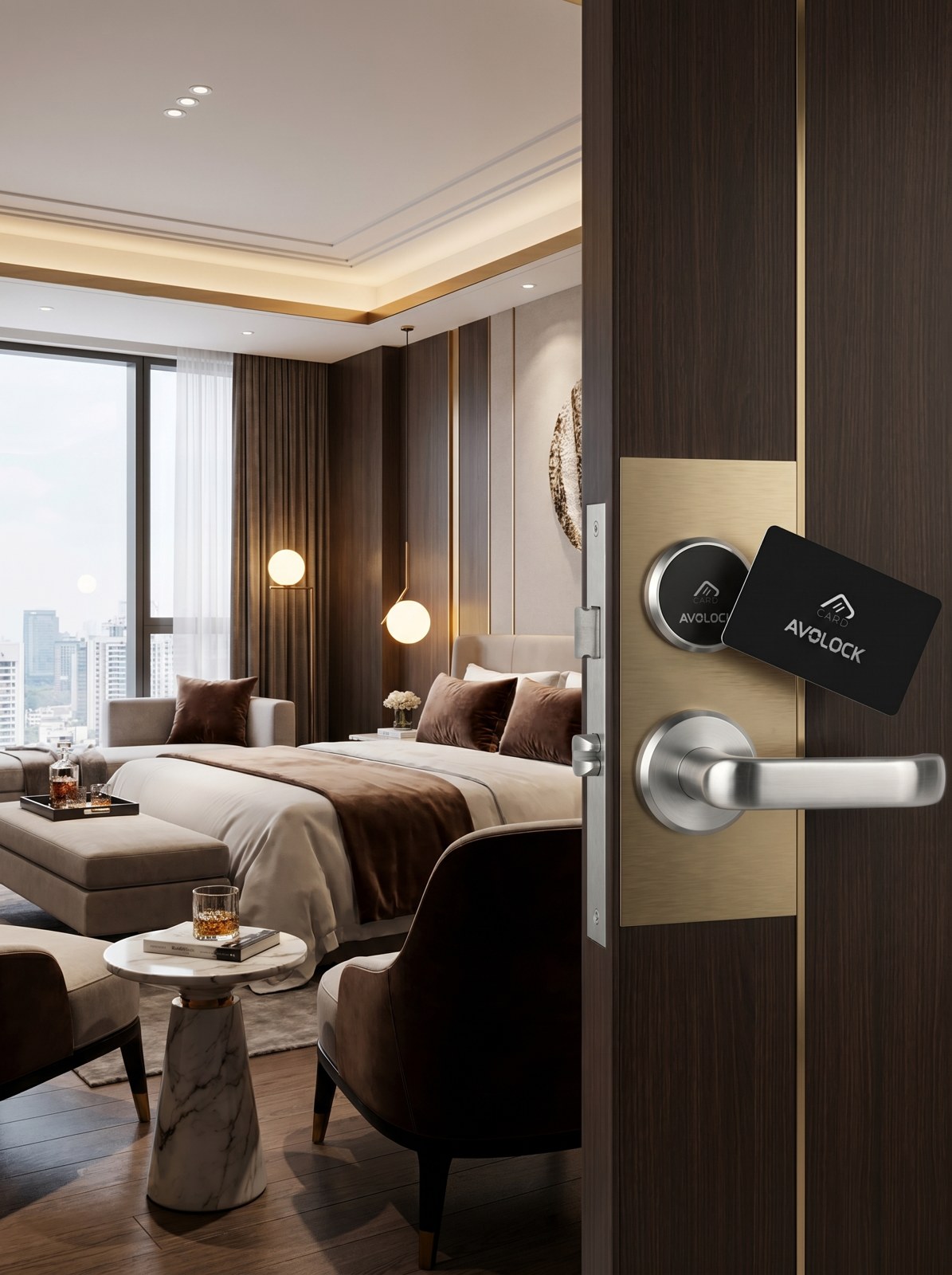 Quẹt thẻ từ mở khóa cửa thông minh Avolock