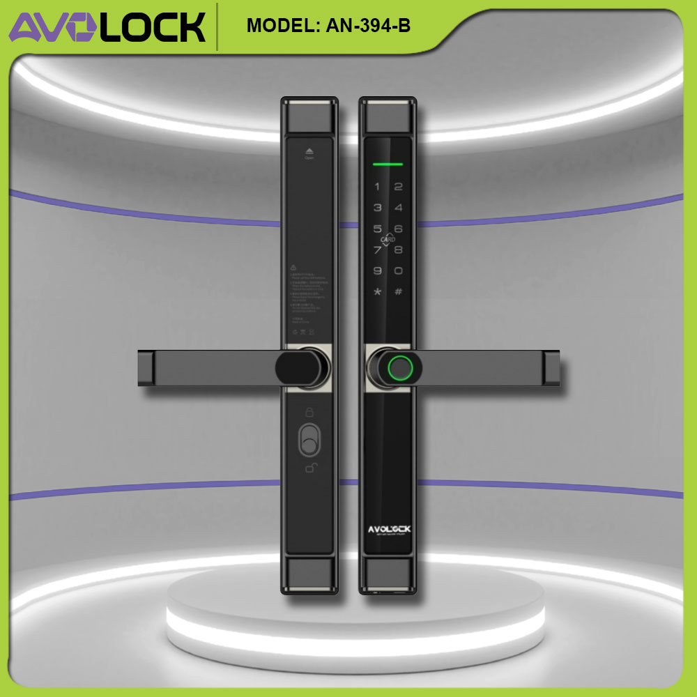 Khóa vân tay cửa nhôm Avolock AN-394-B kết nối app TTLock qua Bluetooth