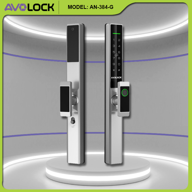 Khóa vân tay cửa nhôm tay nắm dọc Avolock AN-384-G