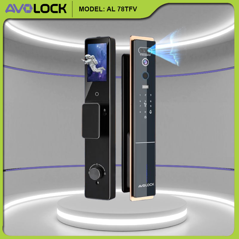 Khóa vân tay Avolock AL 78TFV với camera Face ID 3D nhận diện khuôn mặt